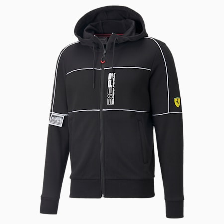 Scuderia Ferrari Race Slim Fit Hooded Jacket Men, Puma Black, small-DFA