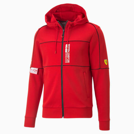 Scuderia Ferrari Race Slim Fit Hooded Jacket Men, Rosso Corsa, small