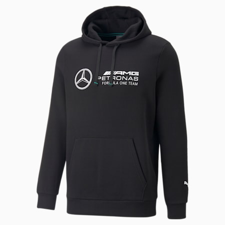 Mercedes-AMG Petronas Motorsport F1 Essentials Fleece Hoodie Men, Puma Black, small