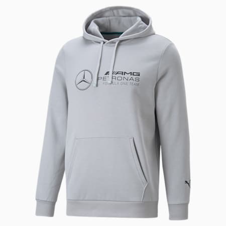 Felpa con cappuccio Mercedes-AMG Petronas Motorsport F1 Essentials da uomo, Mercedes Team Silver, small