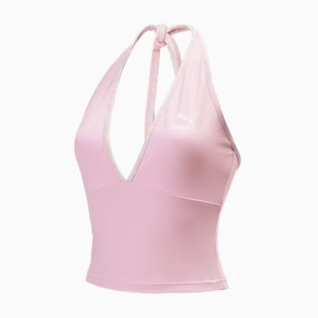 Camiseta clásica de cuello alto para mujer by Pedroche, Chalk Pink, small