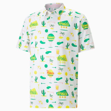 AP 클라우드스펀 파머스 플레이스 골프 폴로 티셔츠/AP Cloudspun Palmer's Place Polo, Bright White-Bright Green, small-KOR