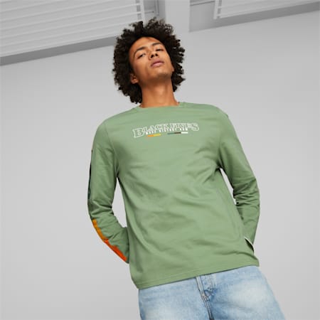 PUMA x BLACK FIVES Langarm Basketball Sweatshirt für Herren, Dusty Green, small
