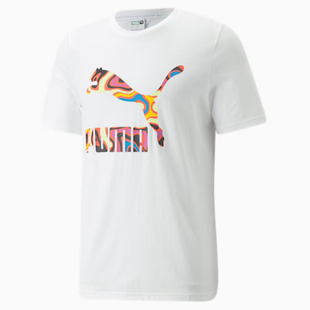 Lava Flow Logo Tee Men, Puma White, small-SEA