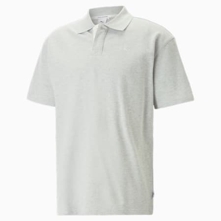 MMQ Polo Shirt, Light Gray Heather, small-DFA
