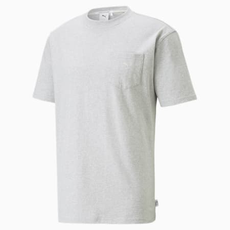 MMQ T-Shirt mit Tasche, Light Gray Heather, small