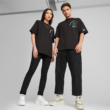 UPTOWN Graphic T-Shirt, PUMA Black, small