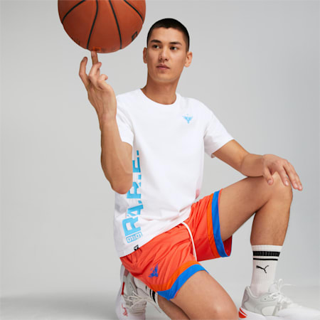 Camiseta de baloncesto Melo Rare para hombre, Puma White, small