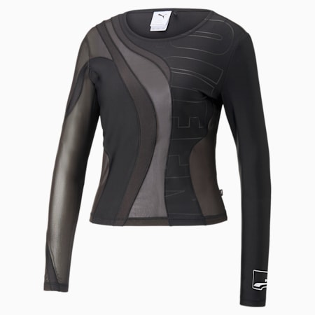 UPTOWN Long Sleeve Top Women, PUMA Black, small