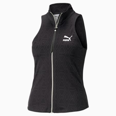 LUXE SPORT T7 Women's Knitted Top, PUMA Black, small-AUS