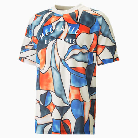 Track Meet Printed Active Tee Men, Warm Earth-AOP, small-SEA