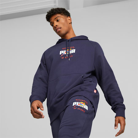 Track Meet Hoodie Men, PUMA Navy, small-PHL