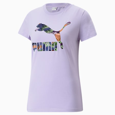 Classics Logo Infill Tee Women, Vivid Violet, small-DFA