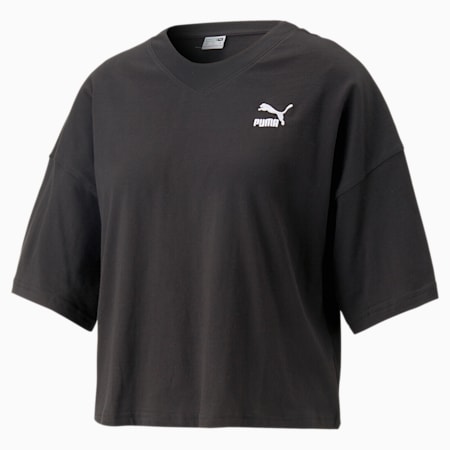 Classics Oversized Tee Women, PUMA Black, small-PHL