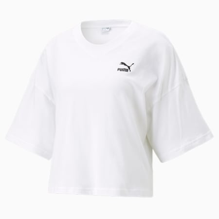 Classics Oversized Tee Women, PUMA White, small-PHL