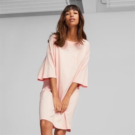 Robe t-shirt Classics Femme, Rose Dust, small-DFA