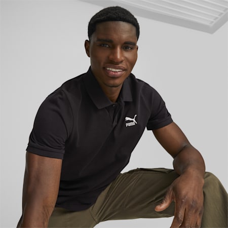 Classics Polo Shirt Men, PUMA Black, small-THA