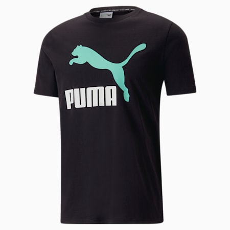 T-shirt à logo Classics, PUMA Black-mint, small