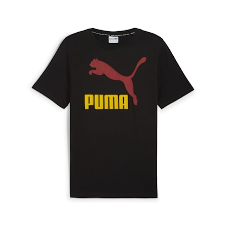 Classics Logo Tee Men, PUMA Black-Intense Red, small-IDN