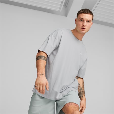 Classics Oversized Tee Men, Platinum Gray, small-PHL