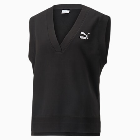CLASSICS V-Neck Vest Women, PUMA Black, small-PHL