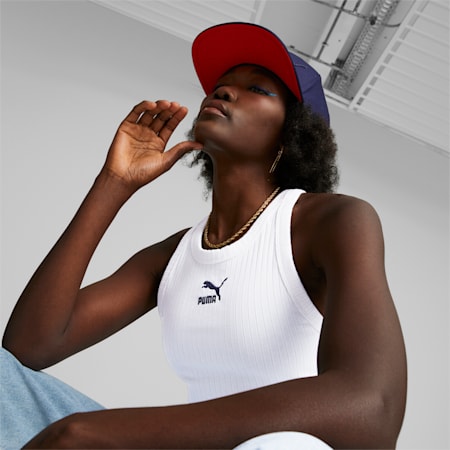 بلوزة للنساء Classics Ribbed Tank, PUMA White, small-DFA