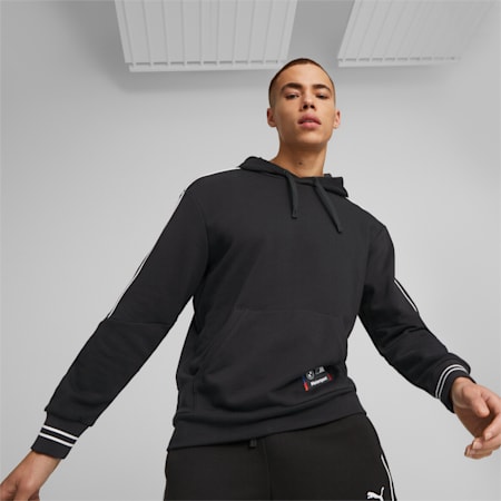 BMW M Motorsport Men's Statement Hoodie, PUMA Black, small-AUS