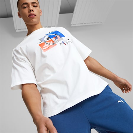 Kaos Pria Desain gambar M Motorsport Statement Car, PUMA White, small-IDN