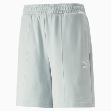 Pintuck Shorts 8", Platinum Gray, small-DFA