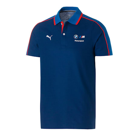 BMW M Motorsport Men's Polo T-shirt, Pro Blue-M Color, small-IND