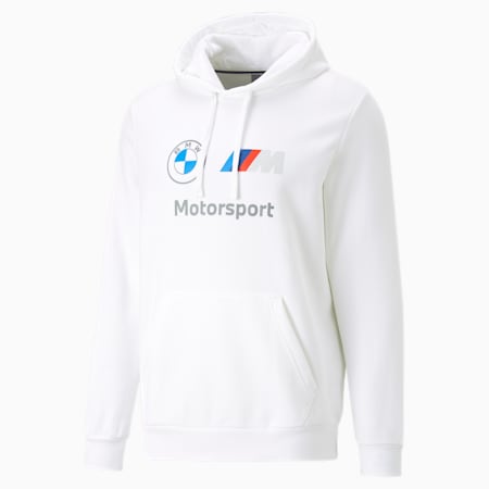 BMW M Motorsport ESS Fleece Hoodie Men, PUMA White, small-DFA