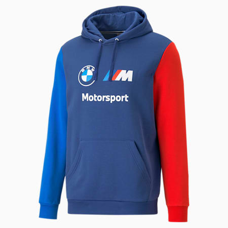 BMW M Motorsport Men's ESS Fleece Hoodie, Pro Blue-M Color, small-AUS