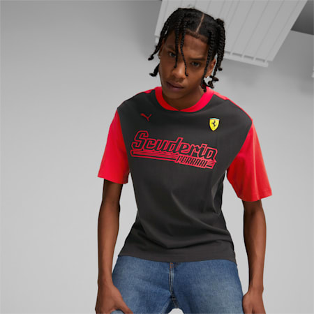 เสื้อยืดผู้ชาย Scuderia Ferrari Statement, PUMA Black, small-THA