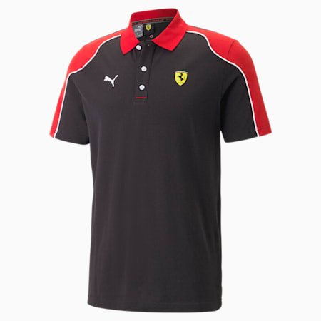 Scuderia Ferrari Men's Polo Shirt, PUMA Black, small
