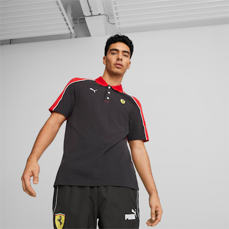 Scuderia Ferrari Polo Shirt Men, PUMA Black, small-DFA