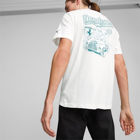 Scuderia Ferrari Graphic Tee Men, PUMA White, small-SEA