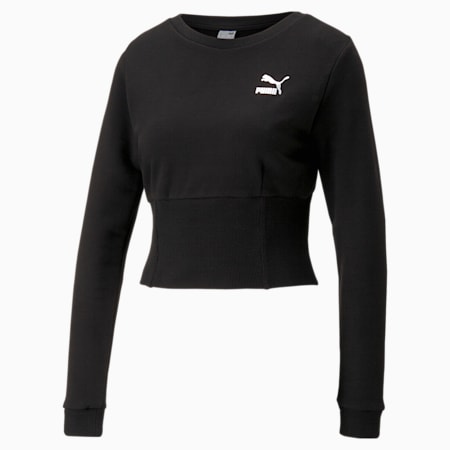 Dames Kleding voor voor Shorts voor Cargoshorts PUMA Fleece Sweatshirt Voor Merk in het Zwart 