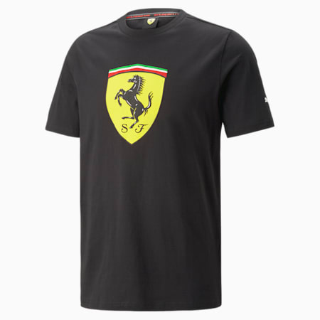 เสื้อยืดผู้ชาย Scuderia Ferrari Big Shield, PUMA Black, small-THA