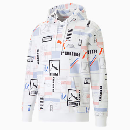 Classics Gen. PUMA Hoodie Men, PUMA White-AOP, small