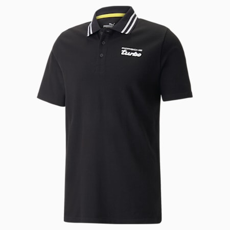 Porsche Legacy Polo Shirt Men, PUMA Black, small-SEA