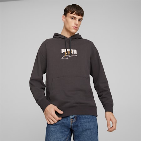 DOWNTOWN Graphic Hoodie Men, PUMA Black, small-PHL