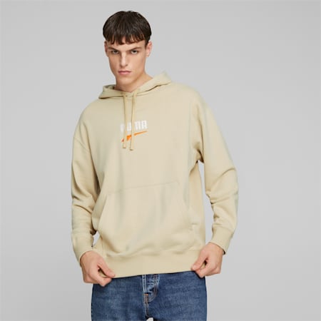 DOWNTOWN Logo Hoodie Men, Granola, small-AUS