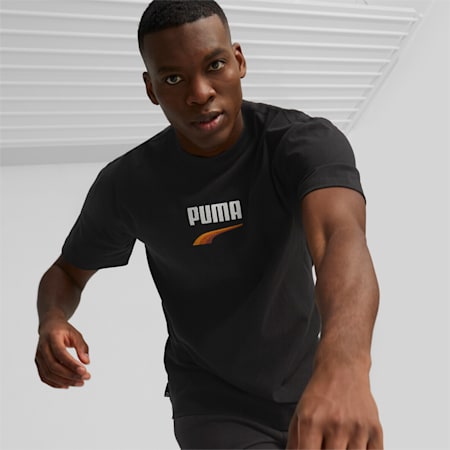 เสื้อยืดผู้ชาย Downtown Logo, PUMA Black, small-THA
