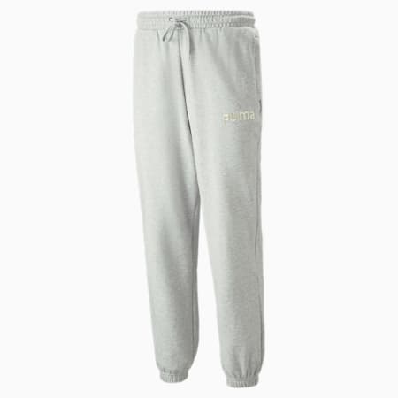 PUMA TEAM Sweatpants Men, Light Gray Heather, small