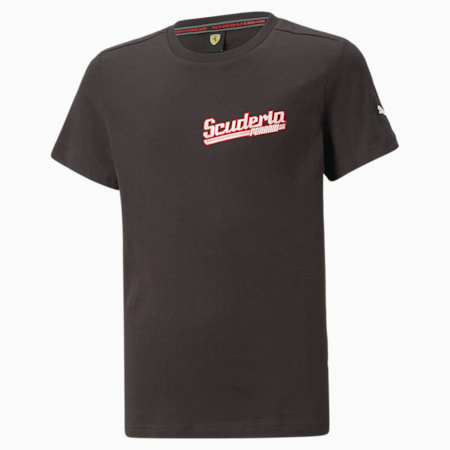 Scuderia Ferrari Race Graphic Tee Youth, PUMA Black, small-PHL