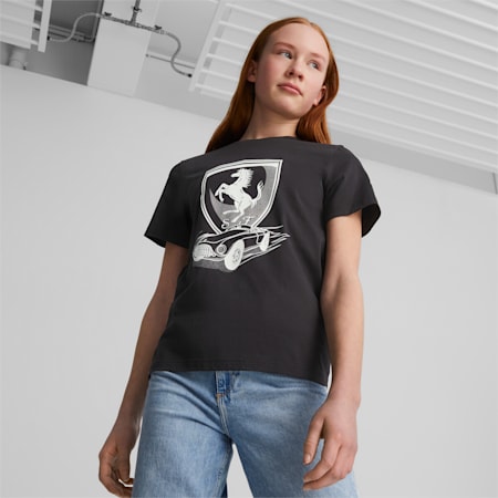 Scuderia Ferrari Race T-Shirt für Jugendliche, PUMA Black, small