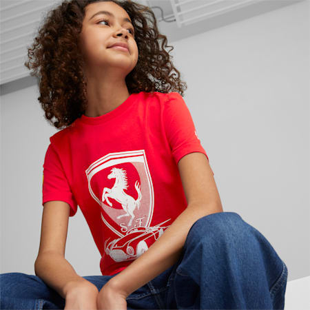 Scuderia Ferrari Race T-Shirt Teenager, Rosso Corsa, small