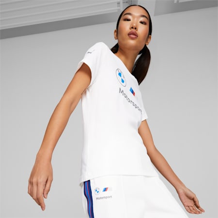 Damska koszulka z logo BMW M Motorsport ESS, PUMA White, small