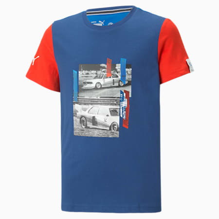 BMW M Motorsport Car Graphic Tee Youth, Pro Blue-M color, small-THA