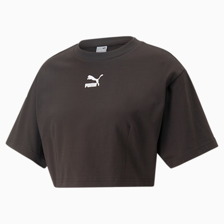 DARE TO Cropped Relaxed Tee Women, PUMA Black, small-PHL